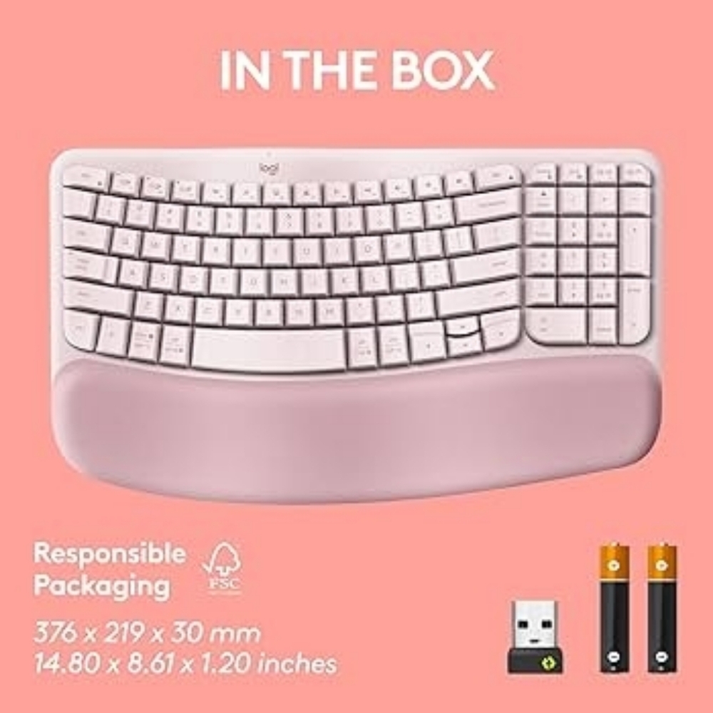 *NIB!* Logitech Wave Keys Bluetooth Keyboard In Pink!